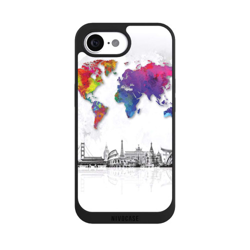 Apple iPhone 17e NIVOpure Weltkarte mit Skyline