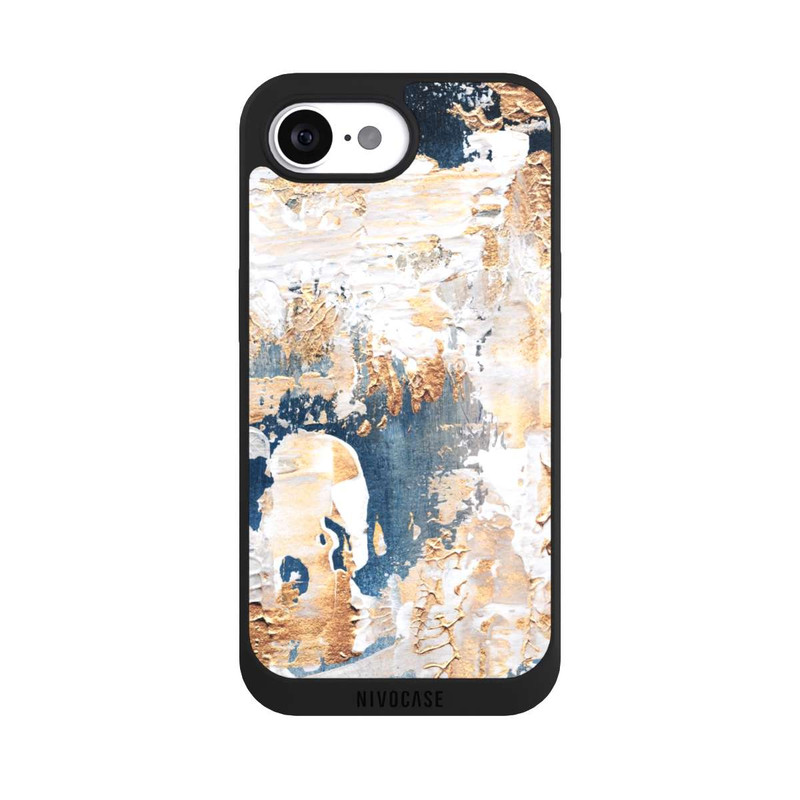 iPhone 17e NIVOpure Abstraktion Blau und Gold