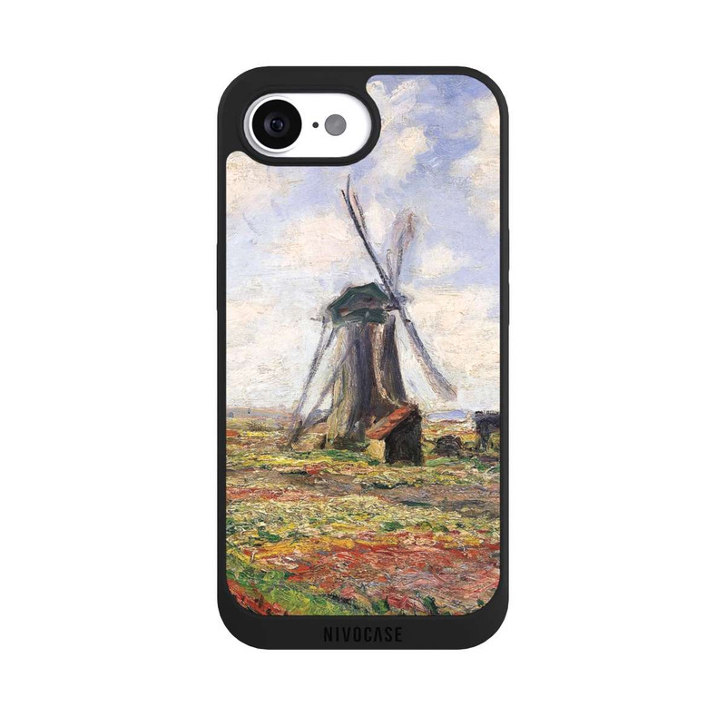 iPhone 17e NIVOpure Tulip Fields with the Rijnsburg Windmil by Claude Monet