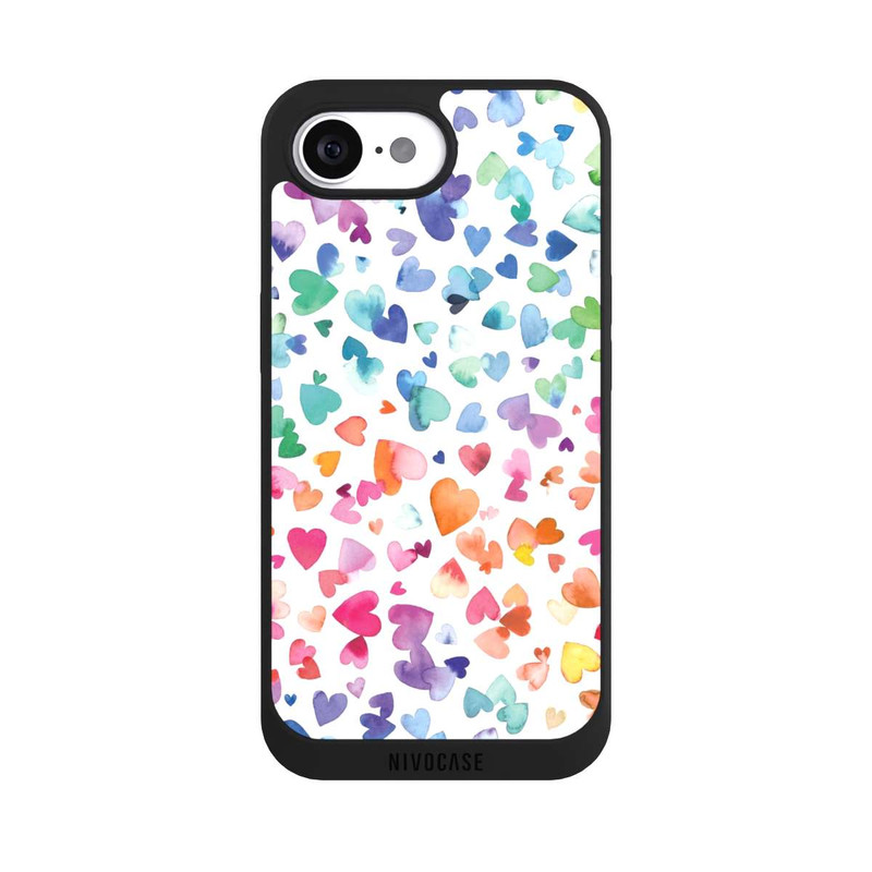 iPhone 17e NIVOpure Coeurs d'amour aquarelle