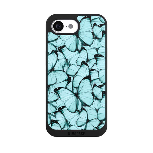 Apple iPhone 17e NIVOpure Teal Schmetterlinge