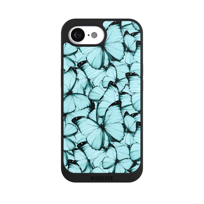 iPhone 17e NIVOpure Teal Schmetterlinge