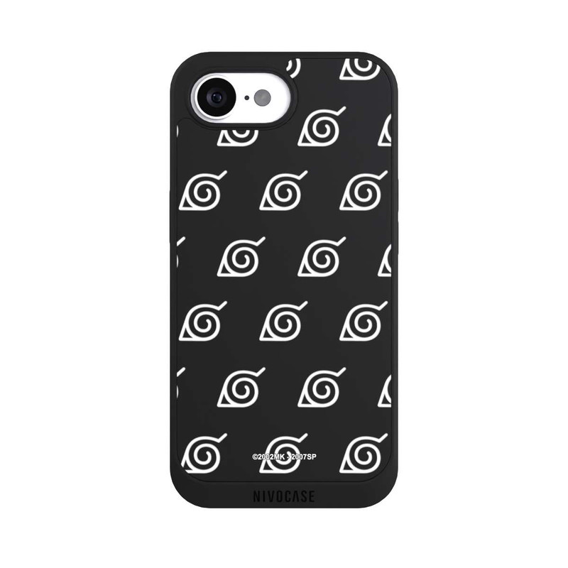 iPhone 17e NIVOpure Konoha Pattern Blanc sur Fond Transparent