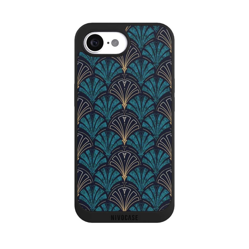 iPhone 17e NIVOpure Art Deco Aquamarin Gold
