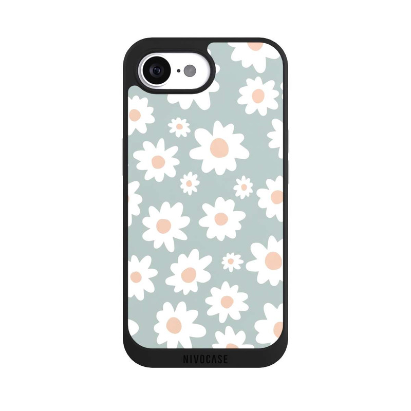 iPhone 17e NIVOpure Daisy Flower Seamless Pattern Green