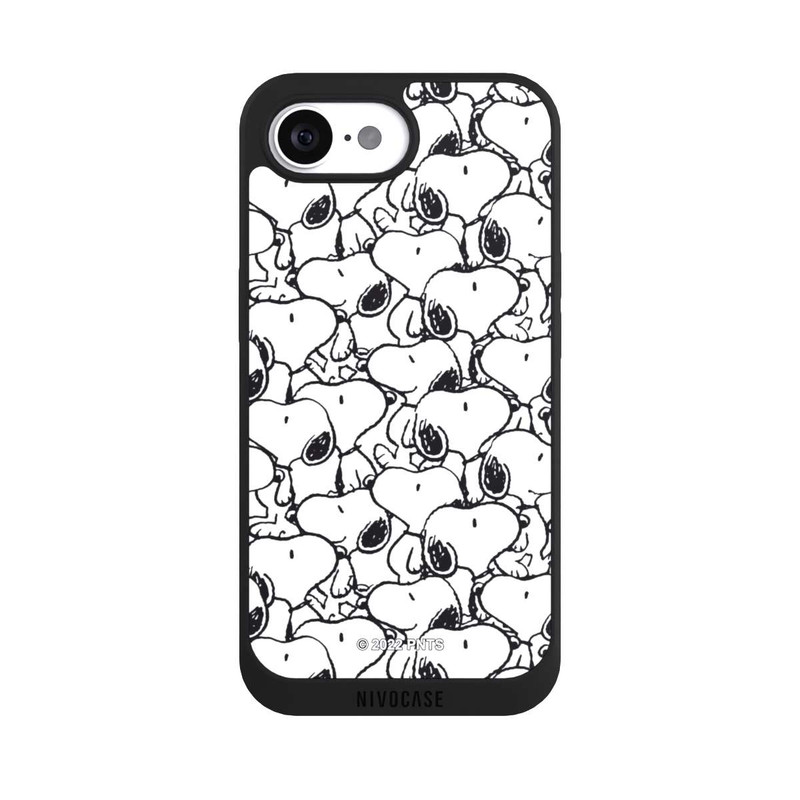 iPhone 17e NIVOpure Snoopy Pattern Noir & Blanc
