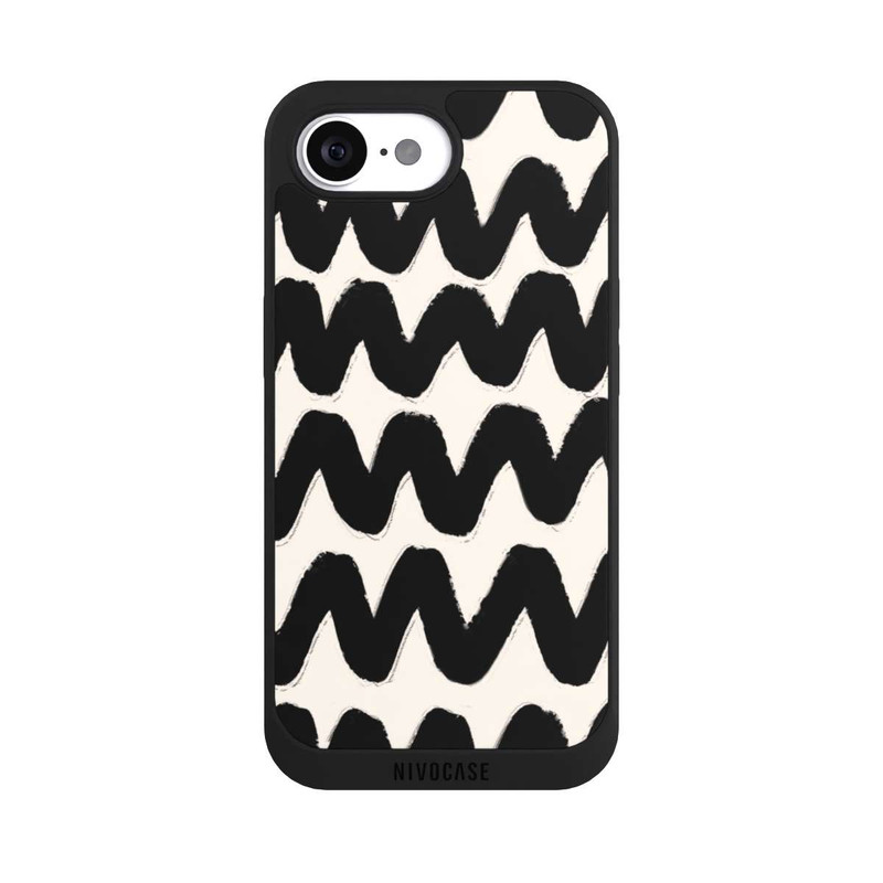 iPhone 17e NIVOpure Vagues Noires Pattern