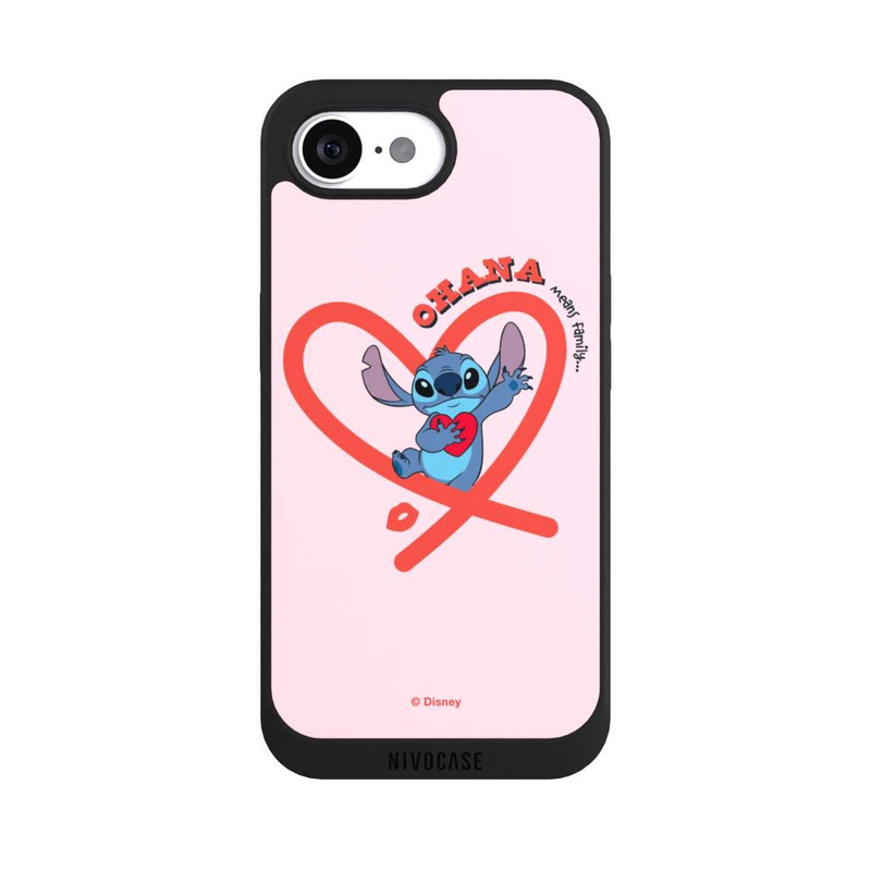 iPhone 17e NIVOpure Stitch Ohana Cœur rose