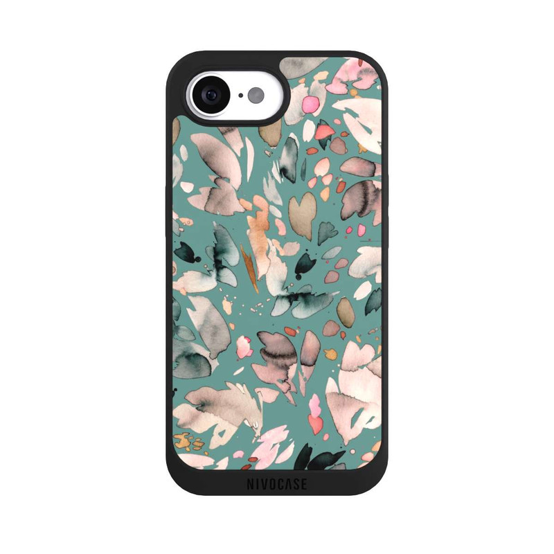 iPhone 17e NIVOpure Abstrakte Blumenblätter grün