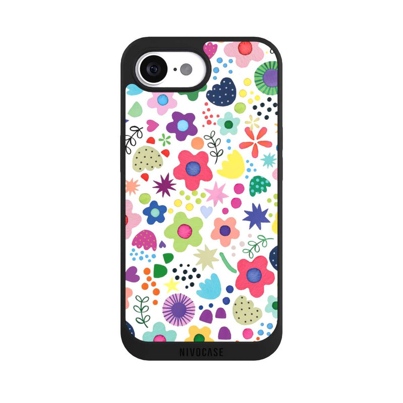 iPhone 17e NIVOpure Fleurs psychédéliques colorées