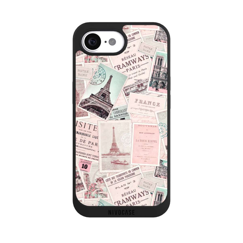 iPhone 17e NIVOpure Vintage Paris Postcards Pattern
