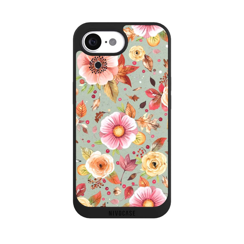 iPhone 17e NIVOpure Fleurs d'automne Vert tendre