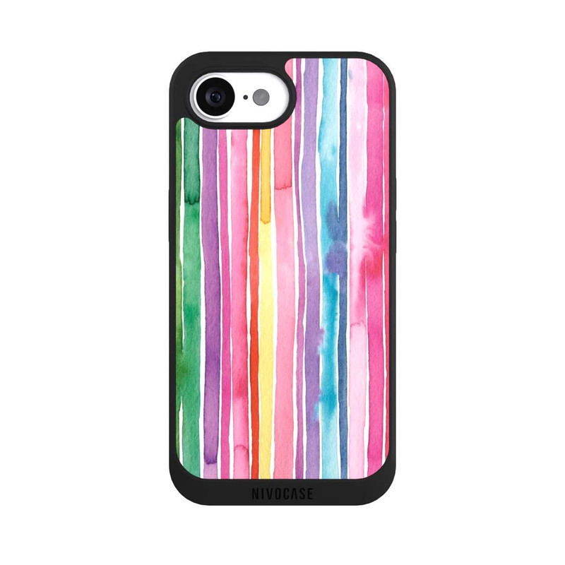 iPhone 17e NIVOpure Camouflage Rainbow Stripes