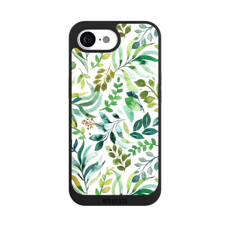 iPhone 17e NIVOpure Watercolor Palms Leaves Botanical Green