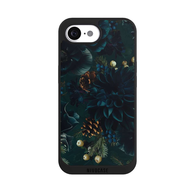 iPhone 17e NIVOpure Blumenmuster Grün und Blau