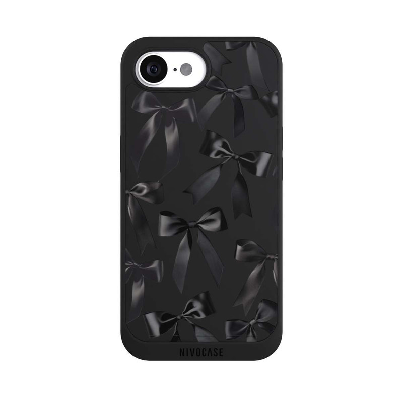 iPhone 17e NIVOpure Schwarze Satinschleifen