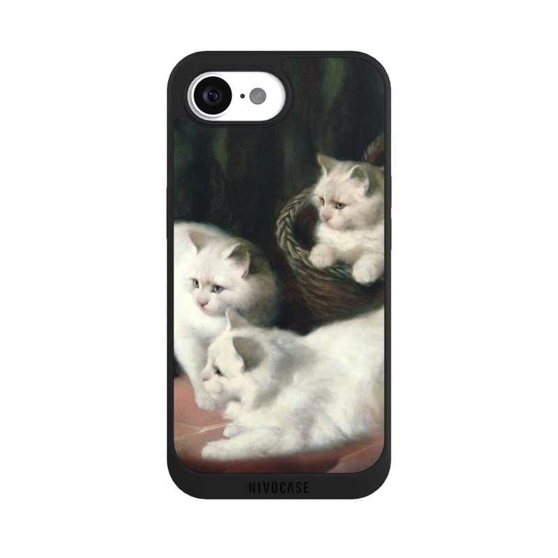 iPhone 17e NIVOpure Three White Angora Kittens