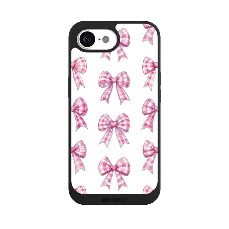 iPhone 17e NIVOpure Pink Gingham Hearts and Bows