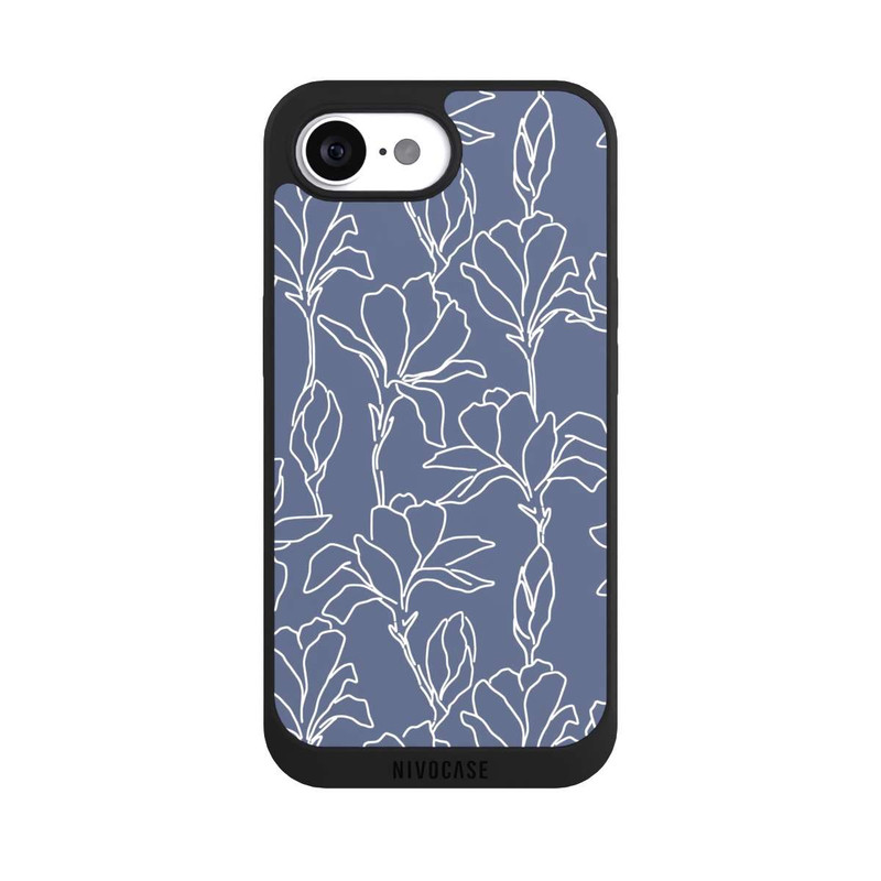 iPhone 17e NIVOpure Flower Silhouettes on Blue