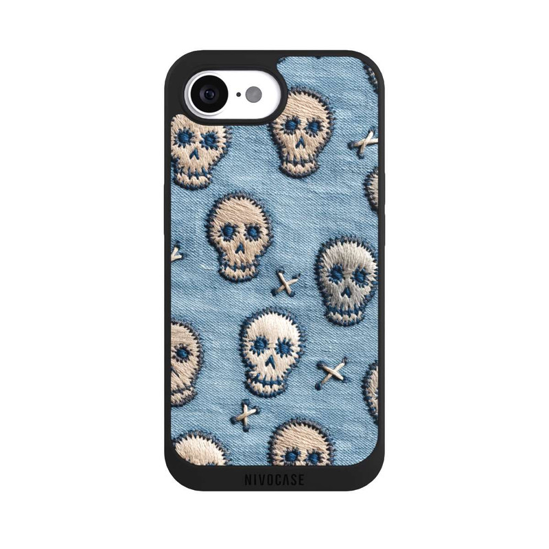 iPhone 17e NIVOpure Skulls on Jeans Pattern