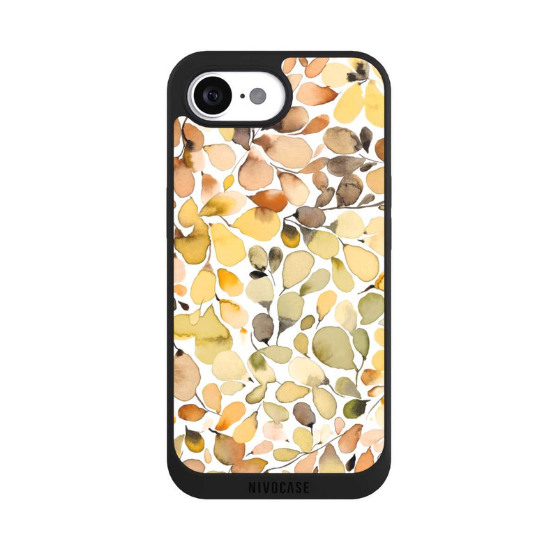 iPhone 17e NIVOpure Eukalyptus Aquarellblätter Braun Herbst