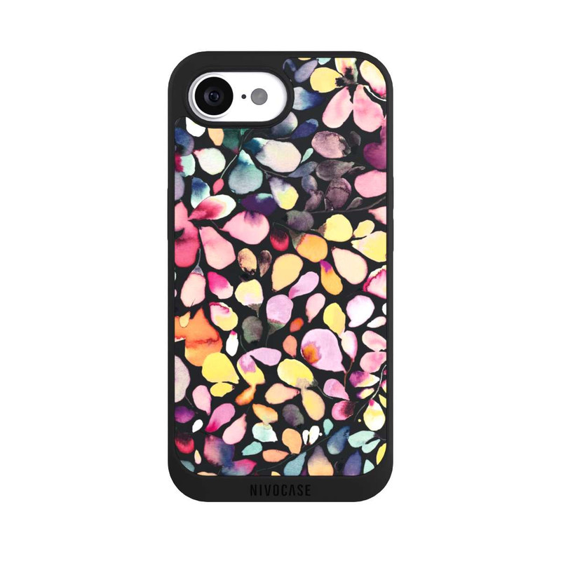 iPhone 17e NIVOpure Eucalyptus Watercolor Leaves Black