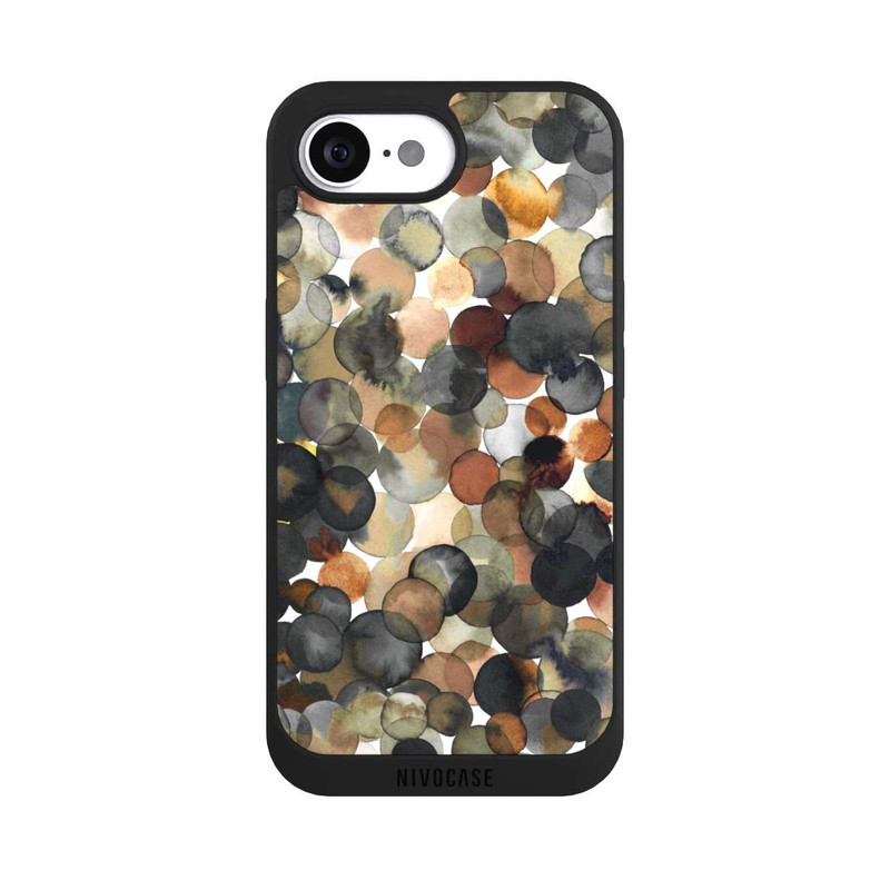 iPhone 17e NIVOpure Watercolor Dots Brown Pattern