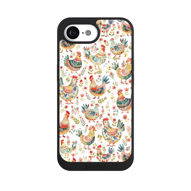 iPhone 17e NIVOpure Motif de poulet coloré avec IA