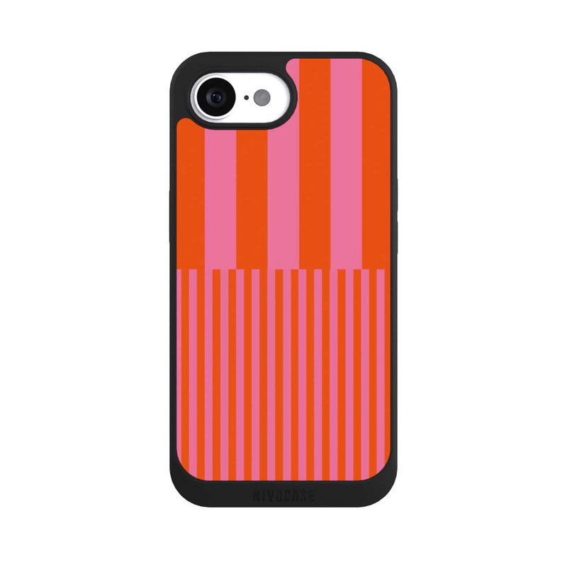 iPhone 17e NIVOpure Striped Pattern Pink Red