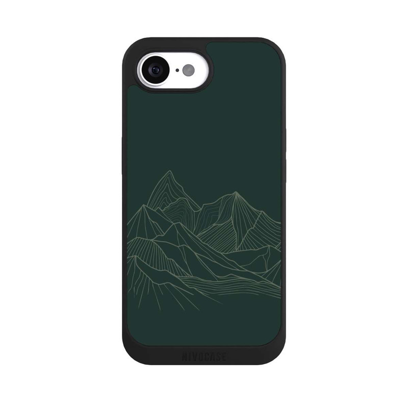 iPhone 17e NIVOpure Mountain Line Art Green