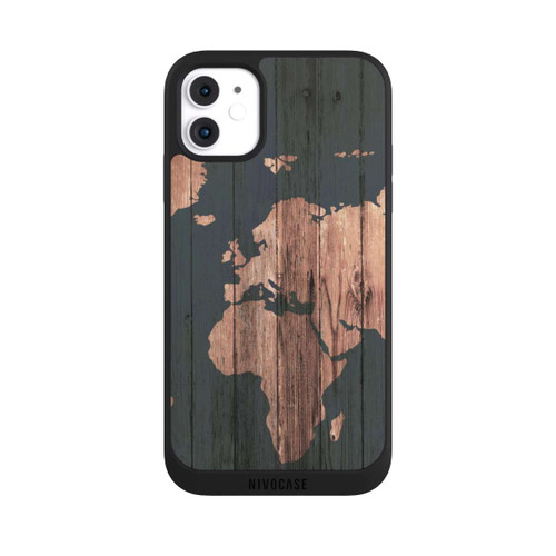 Apple iPhone 11 NIVOpure Wooden World Map
