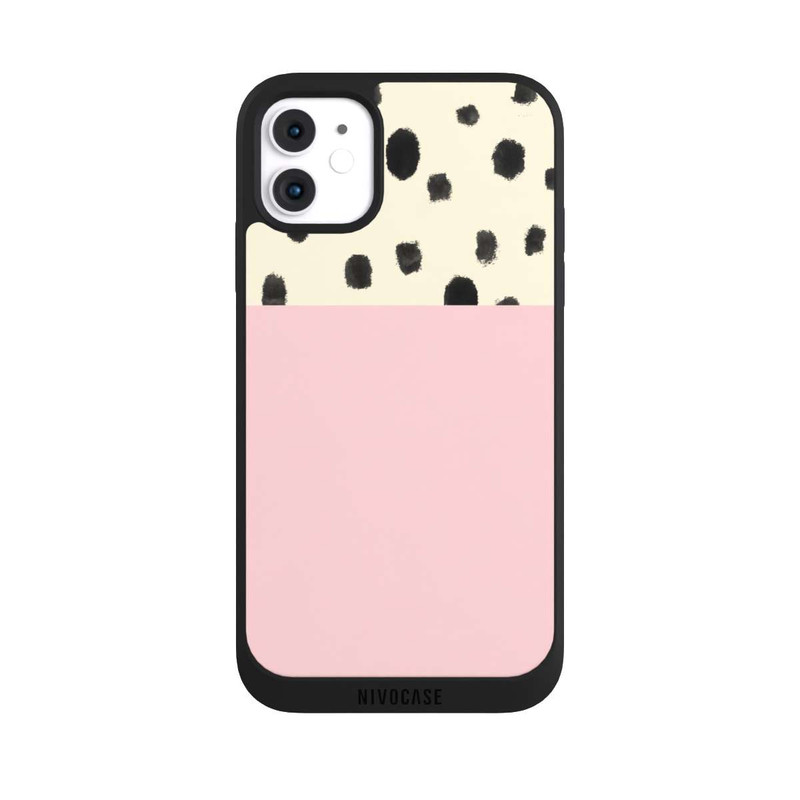 iPhone 11 NIVOpure Punkte und Rosa