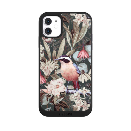 Apple iPhone 11 NIVOpure Orange Bird in Vintage Flower Pattern