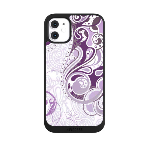 Apple iPhone 11 NIVOpure Purple and White Autumn Pattern