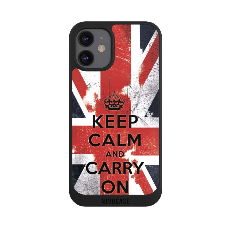 iPhone 12 mini NIVOpure Keep Calm and Carry on - Anglais