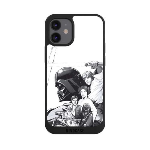 Apple iPhone 12 mini NIVOpure Personnages StarWars - Noir et Blanc