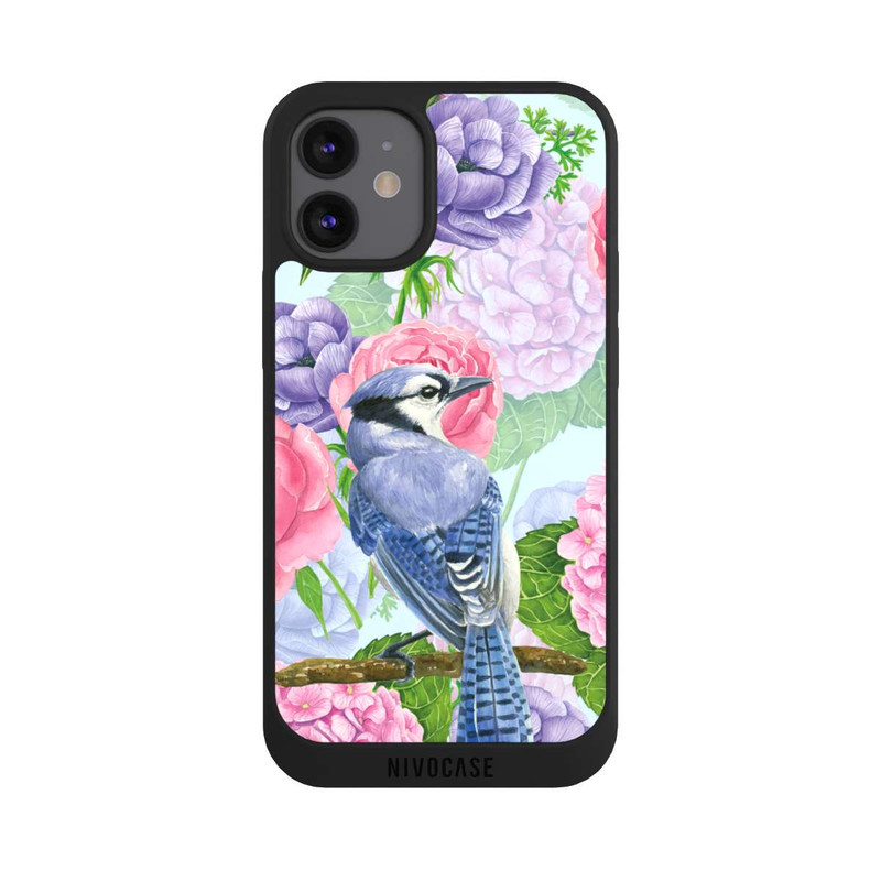 iPhone 12 mini NIVOpure Blauhäher & Blumen