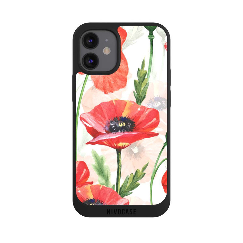iPhone 12 mini NIVOpure Wasserfarbe Mohnblumen