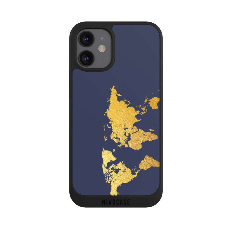 iPhone 12 mini NIVOpure Carte du monde en or