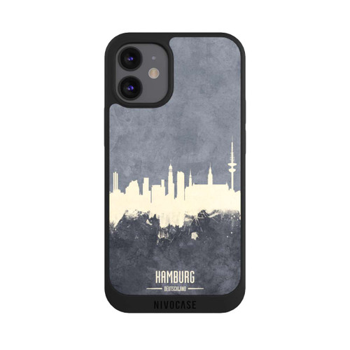 Apple iPhone 12 mini NIVOpure Hamburg Skyline Grau