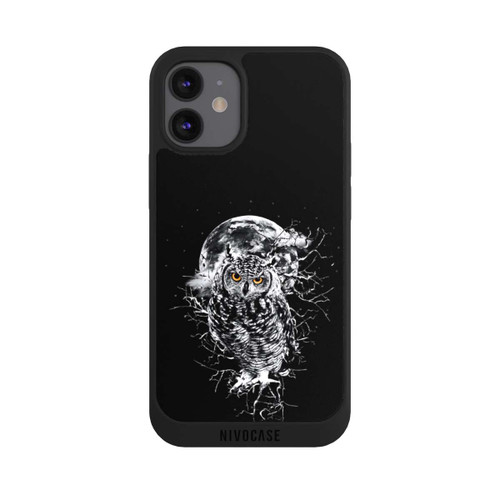 Apple iPhone 12 mini NIVOpure Eule in Schwarz/Weiß