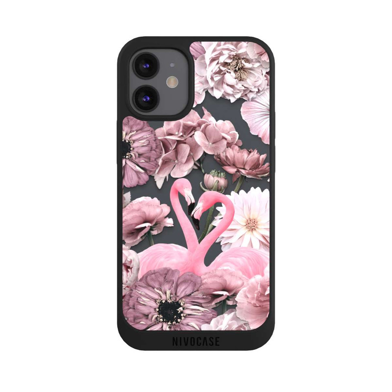 iPhone 12 mini NIVOpure Flamingos in Blumen Muster