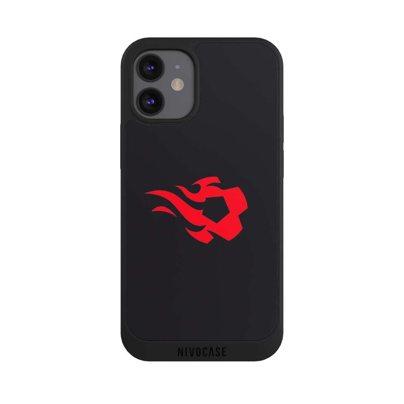 iPhone 12 mini NIVOpure Belgique Red Flames Noir