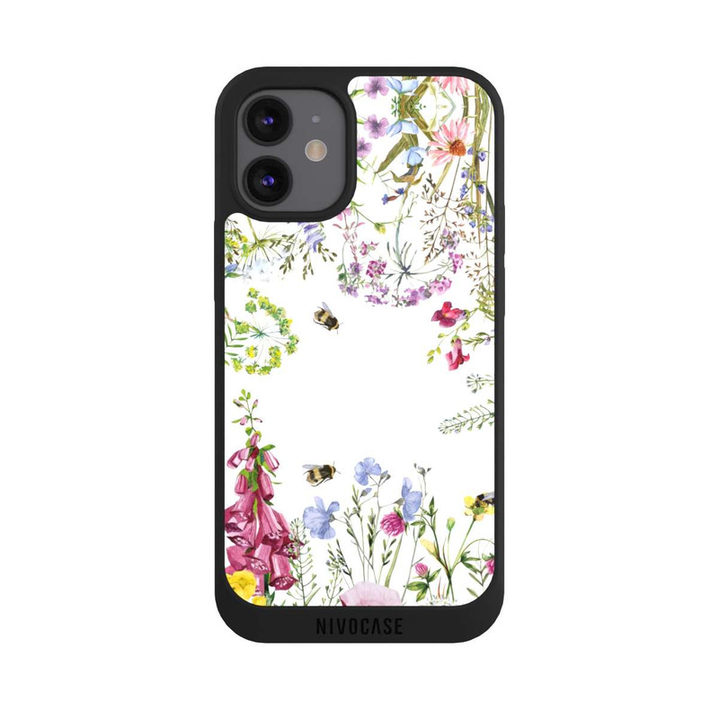 iPhone 12 mini NIVOpure Cadre de fleurs sauvages des prés d'été