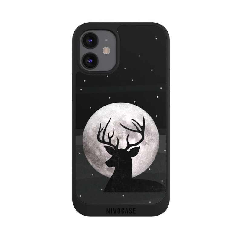 iPhone 12 mini NIVOpure Cerf et lune en argent
