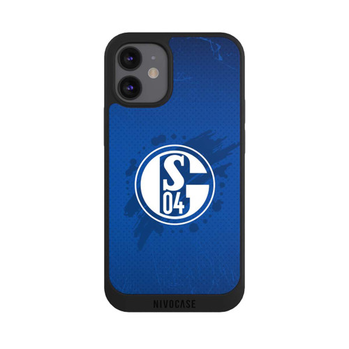 Apple iPhone 12 mini NIVOpure Schalke 04 Farbe Fleck Blau