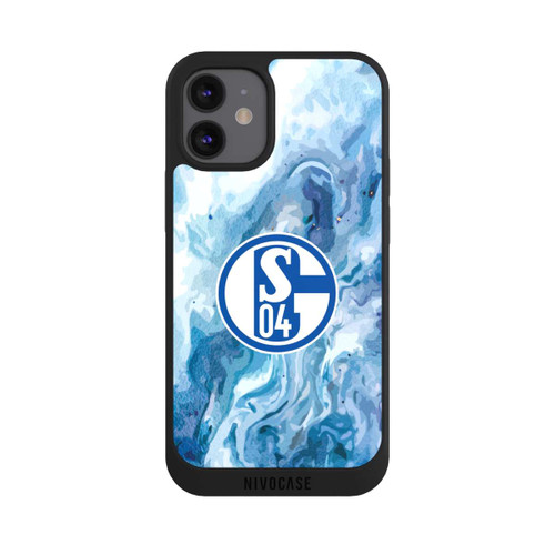 Apple iPhone 12 mini NIVOpure Schalke 04 Flüssig Blau