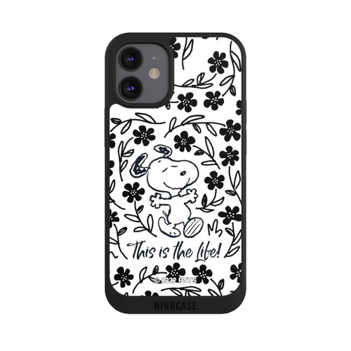 Apple iPhone 12 mini NIVOpure Snoopy schwarz und weiß This Is The Life