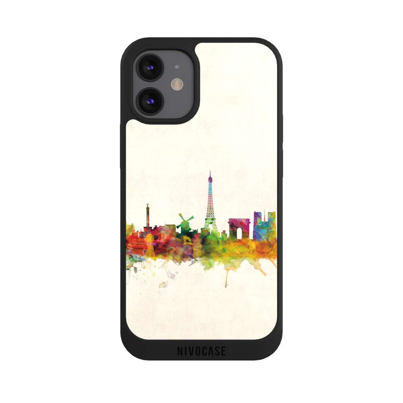 iPhone 12 mini NIVOpure Paris Skyline Vintage Hintergrund
