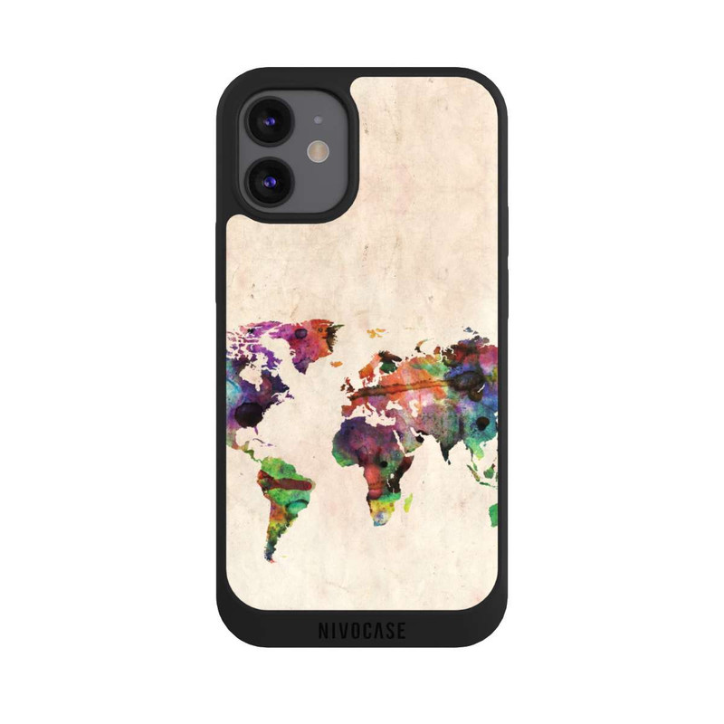iPhone 12 mini NIVOpure Carte du monde de Michael Tompsett